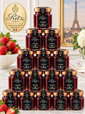 Ritz Paris Hotel 15 Reusable Glass Jars Strawberry Jam | Fraise | Luxury Gourmet